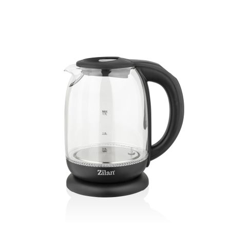 Fierbator apa ZILAN ZLN-3956 cu control temperatura 60-100°C, iluminare LED, sticla 1.7L, 2200W