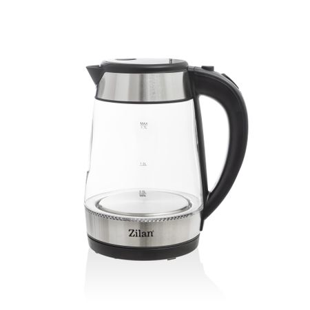 Fierbator electric ZILAN ZLN-3963 cu iluminare LED - 1.7L, 2200W, sticla eleganta cu inox