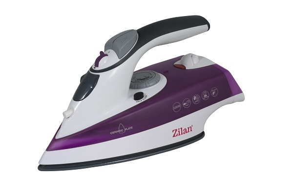 Fier de calcat cu talpa ceramica ZILAN ZLN-8083, 2200W, abur si uscare, autocuratare, Mov