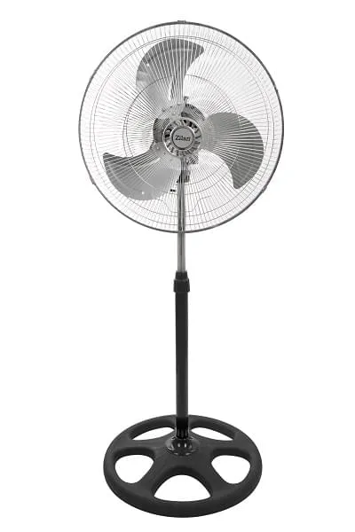 Ventilator cu picior FLORIA 3840 - 3 in 1 (podea/ birou/ perete) - 55W, 3 viteze, diametru 45cm, negru-gri