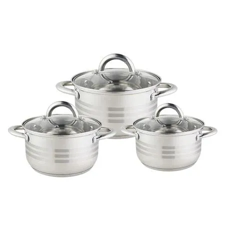 Set oale inox Floria ZLN-4083 - 6 piese premium, toate sursele de caldura, capacitate 1.5L-3L