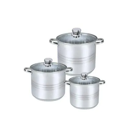 Set oale inox Floria ZLN-4045 - 6 piese (5L, 6L, 8L) - compatibil toate sursele de caldura + inductie
