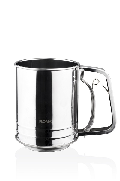 Sita pentru zahar pudra Floria din inox - 10cm diametru - Ideala pentru prajituri si deserturi