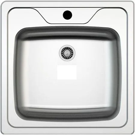 Chiuveta inox Anticalcar Z-INOX ZLN-9263 pentru blat - 50x50 cm, finisaj texturat, montare incastrata