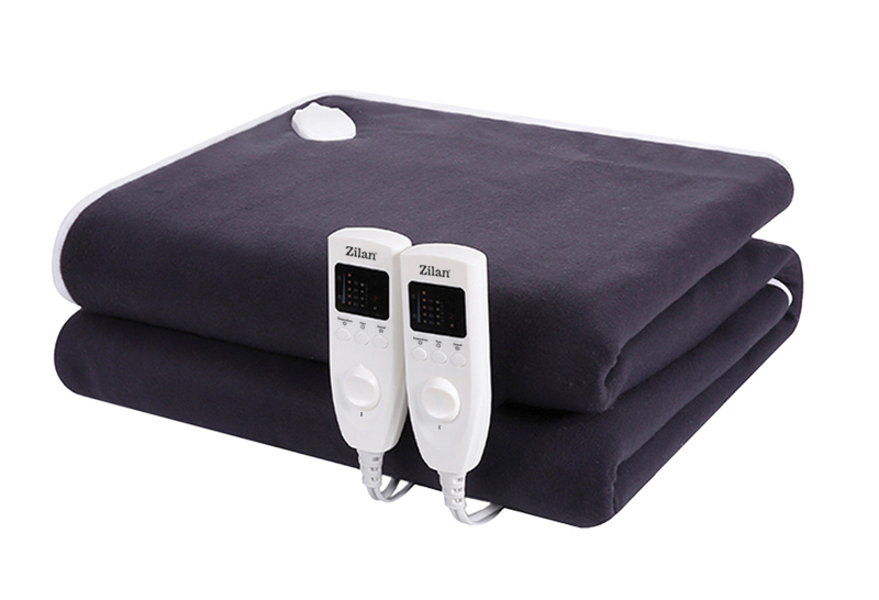 Patura electrica pentru 2 persoane ZILAN ZLN-4120 - 160x140cm, Polar Fleece, 2x60W, timer 10h