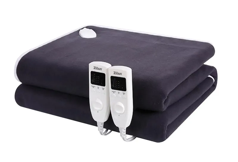 Patura electrica pentru 2 persoane ZILAN ZLN-4120 - 160x140cm, Polar Fleece, 2x60W, timer 10h