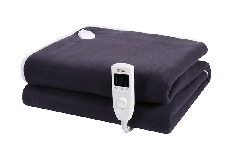 Patura electrica cu incalzire ZILAN ZLN-4113 - 150x80cm, 60W, temporizator 10h, polar Fleece Bleumarin