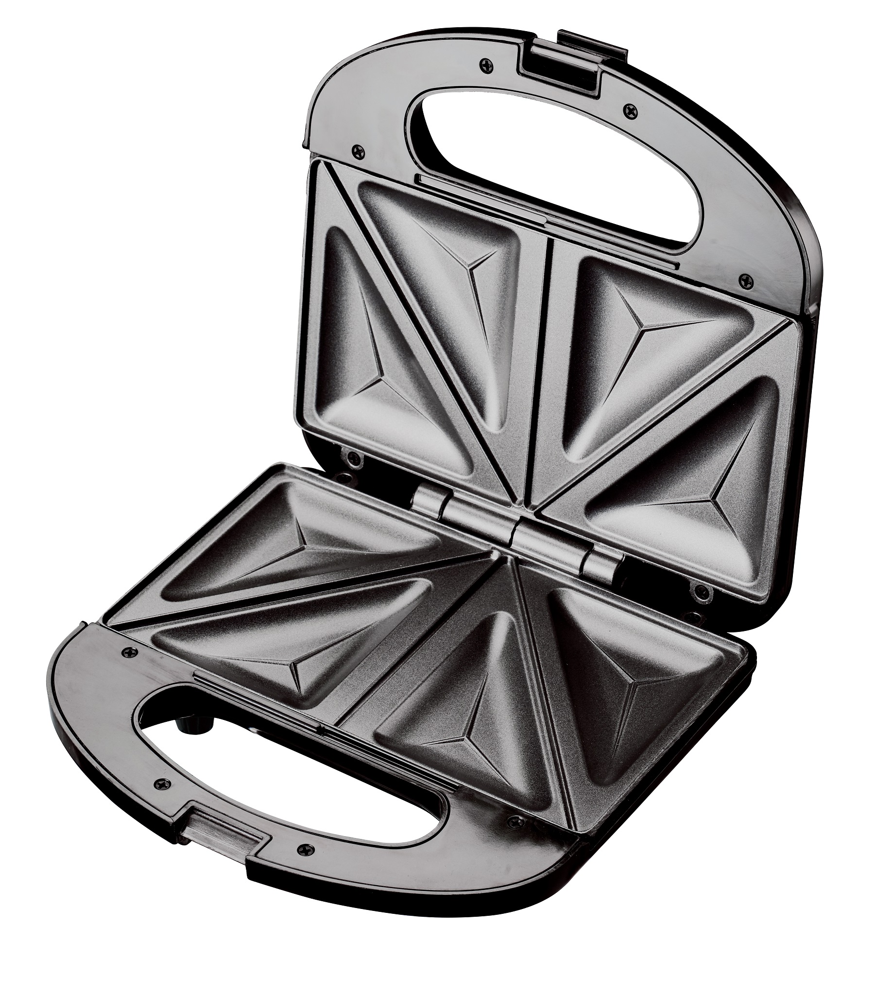 Sandwich-maker Floria ZLN-4305 750W - placi antiaderente triunghi, design compact, alb
