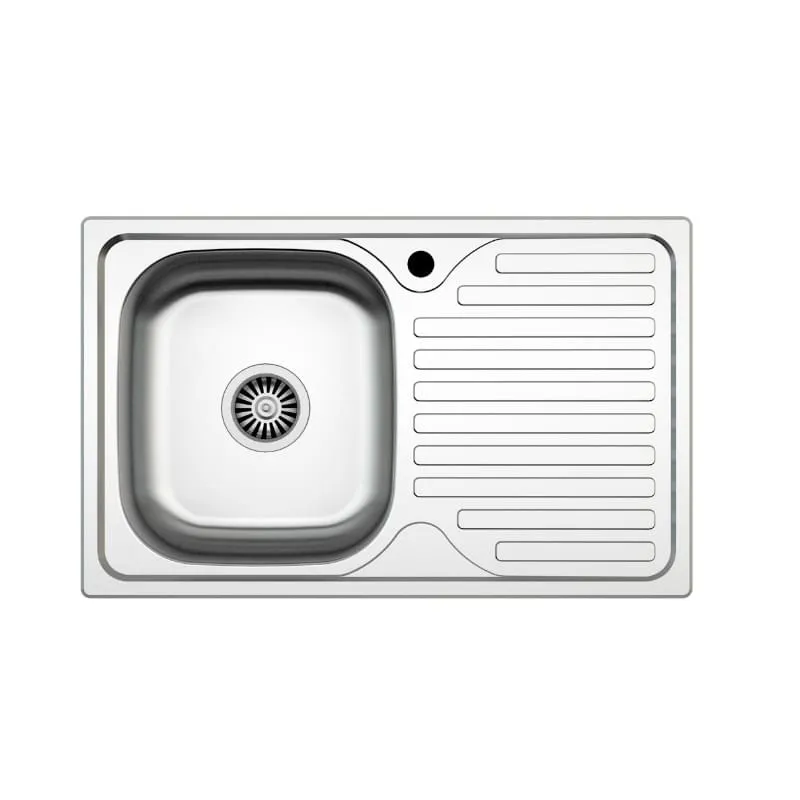 Chiuveta inox ZLN 9188 anticalcar cu cuva stanga 43.5x76.5 cm - design modern pentru bucatarie