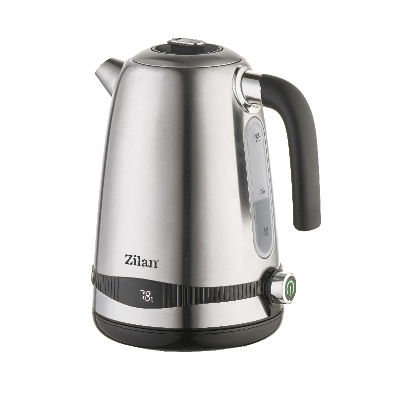 Fierbator electric Zilan ZLN1000, digital - 1.7L, inox, 7 niveluri temperatura 40-100°C, functie mentinere caldura