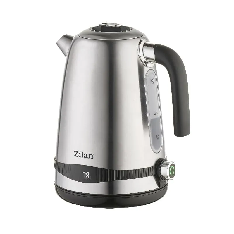 Fierbator electric Zilan ZLN1000, digital - 1.7L, inox, 7 niveluri temperatura 40-100°C, functie mentinere caldura