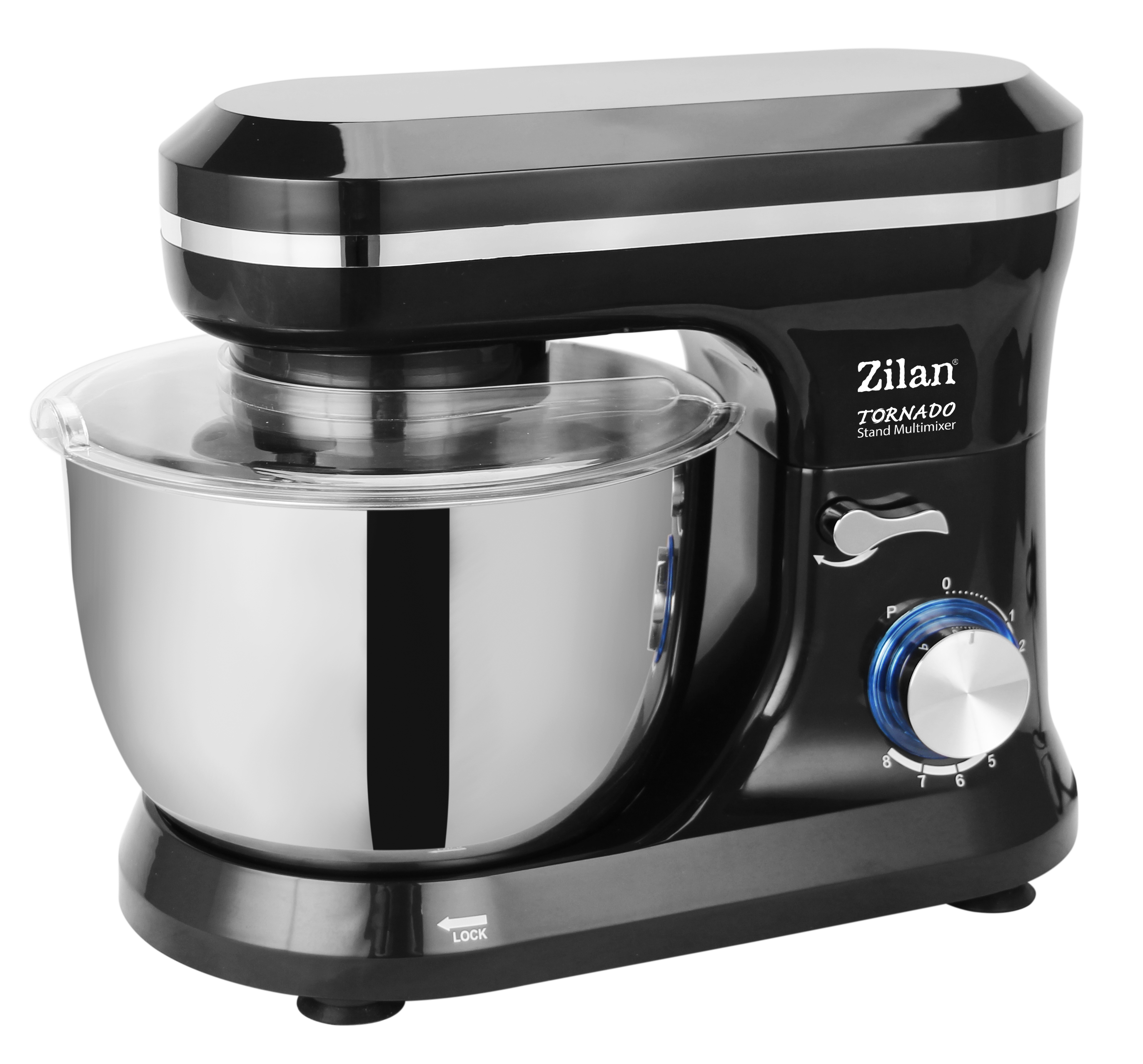 Mixer Planetar ZILAN ZLN-1215 - 1000W, bol inox 4.5L, 8 viteze, miscare eliptica
