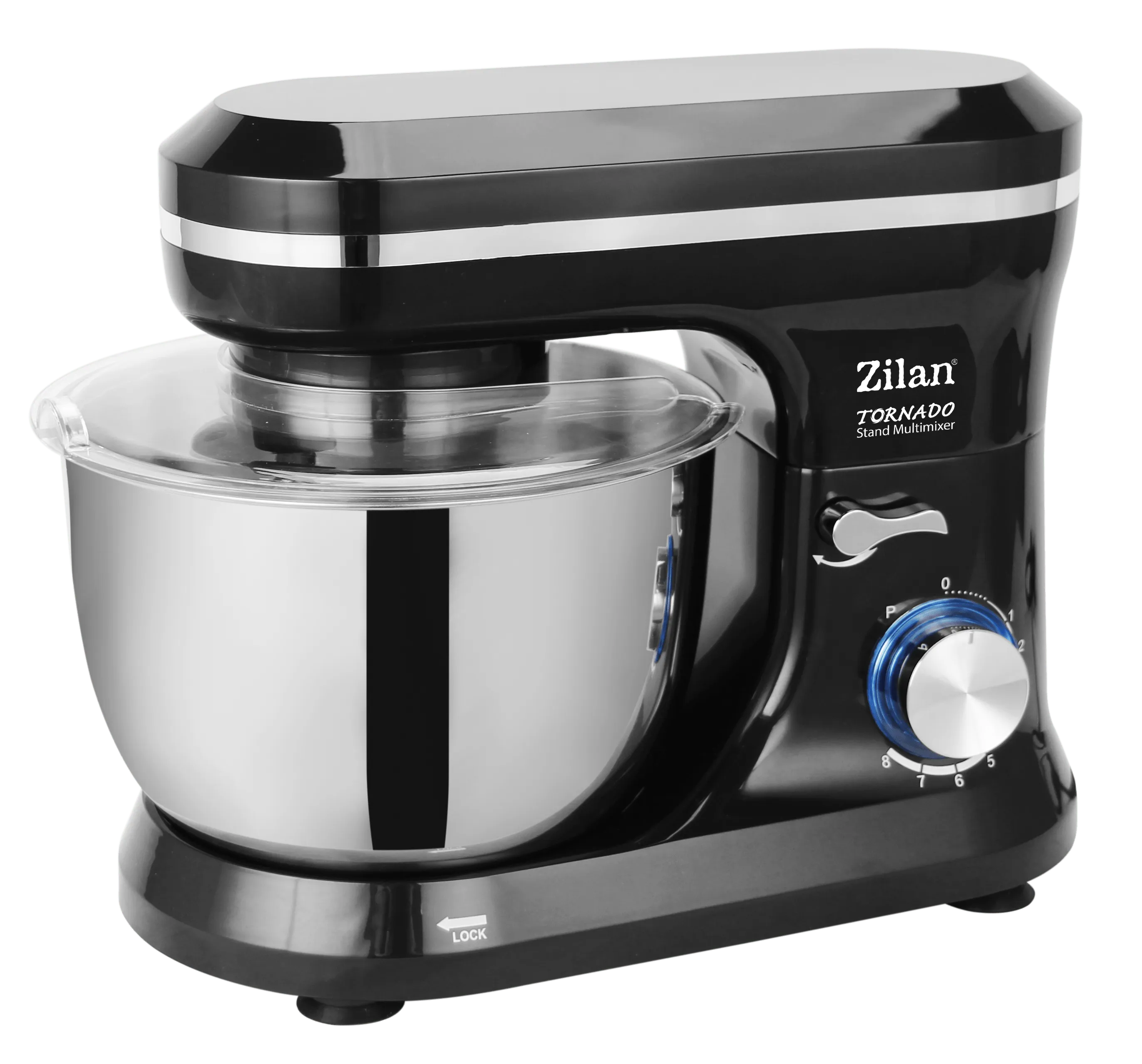 Mixer Planetar ZILAN ZLN-1215 - 1000W, bol inox 4.5L, 8 viteze, miscare eliptica
