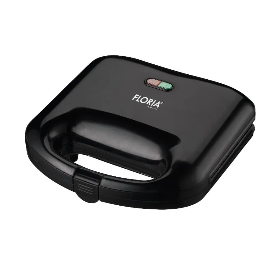Sandwich maker Floria ZLN-0829N - 750W, placi grill antiaderente, indicator luminos, negru