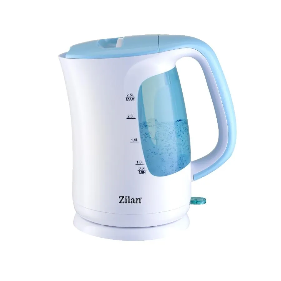 Fierbator electric Zilan ZLN-1673, 2200W, 2.5L, filtru anticalcar, oprire automata, albastru