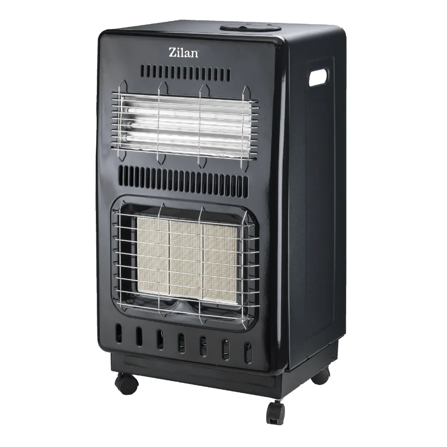 Soba pe gaz GPL si electric Zilan ZLN-2847, 4200W, aprindere piezo, negru