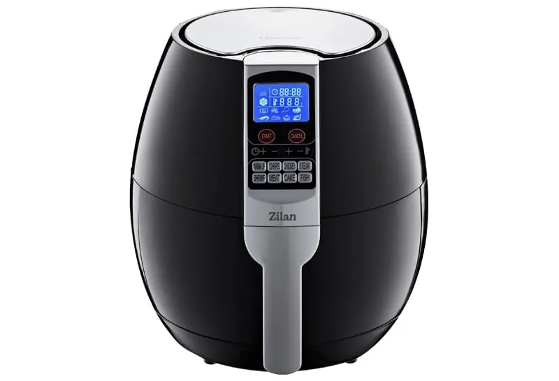 Friteuza Air Fryer digitala ZILAN ZLN-3604, 3.5L, 1500W, 8 programe, timer 30min, display LCD, negru