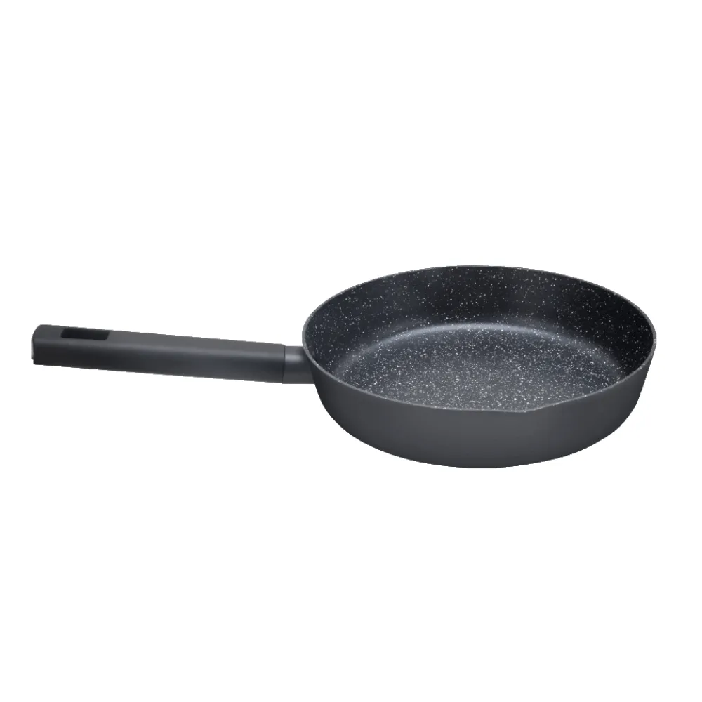 Tigaie Zilan ZLN0928 cu invelis din marmura ecologica - 24 cm, 2.4L, compatibila inductie