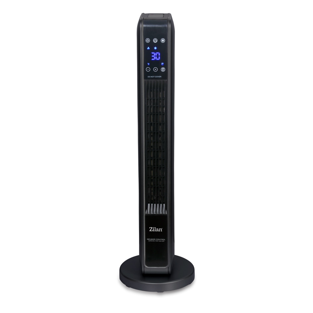 Aeroterma ceramica Turn Zilan ZLN2076, 2200W cu telecomanda si display Touch - incalzire eficienta pana la 25m²