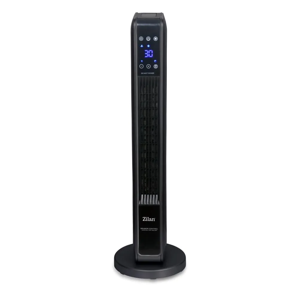 Aeroterma ceramica Turn Zilan ZLN2076, 2200W cu telecomanda si display Touch - incalzire eficienta pana la 25m²