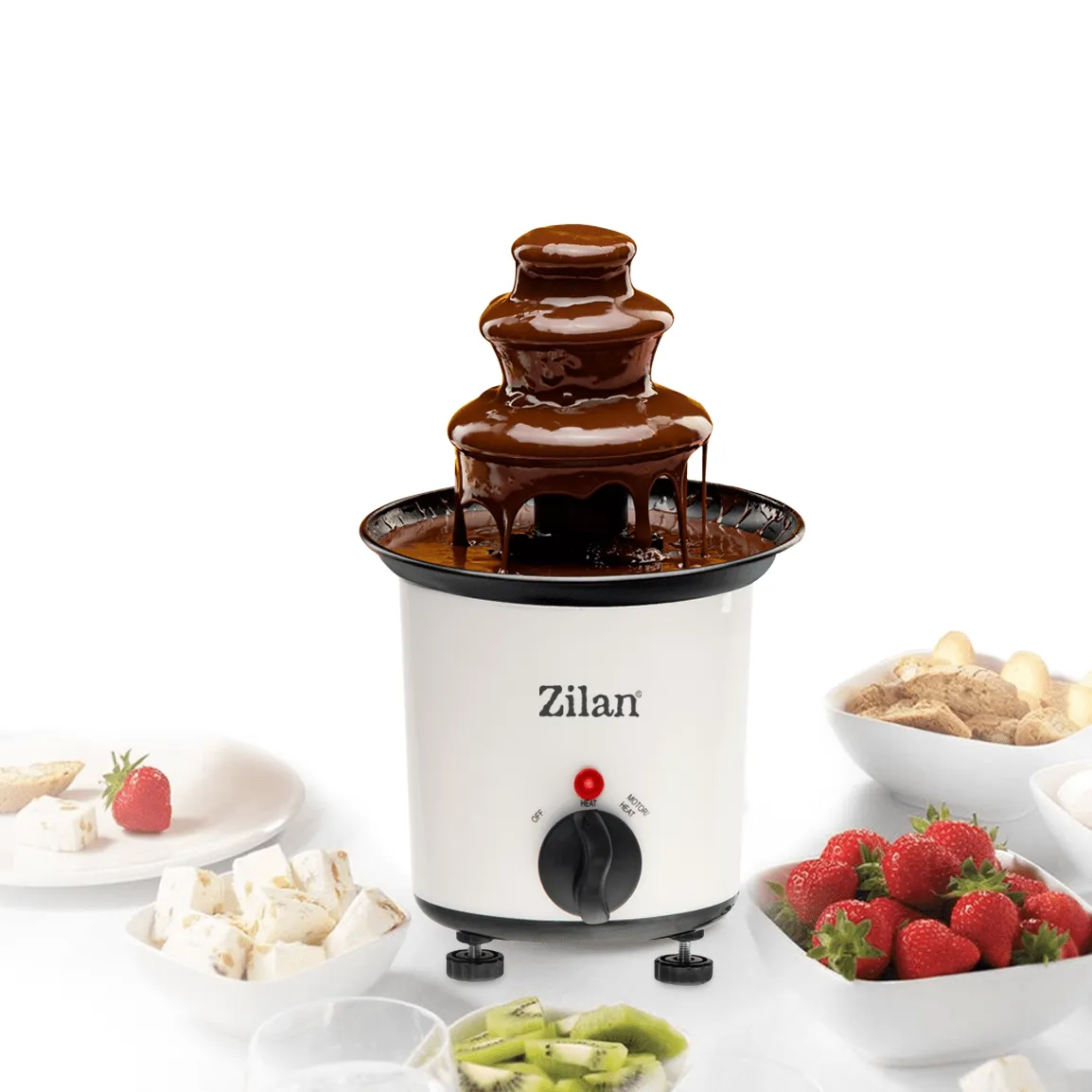 Fantana de ciocolata Zilan ZLN2144 alba - 30W, 200ml, cu accesorii incluse