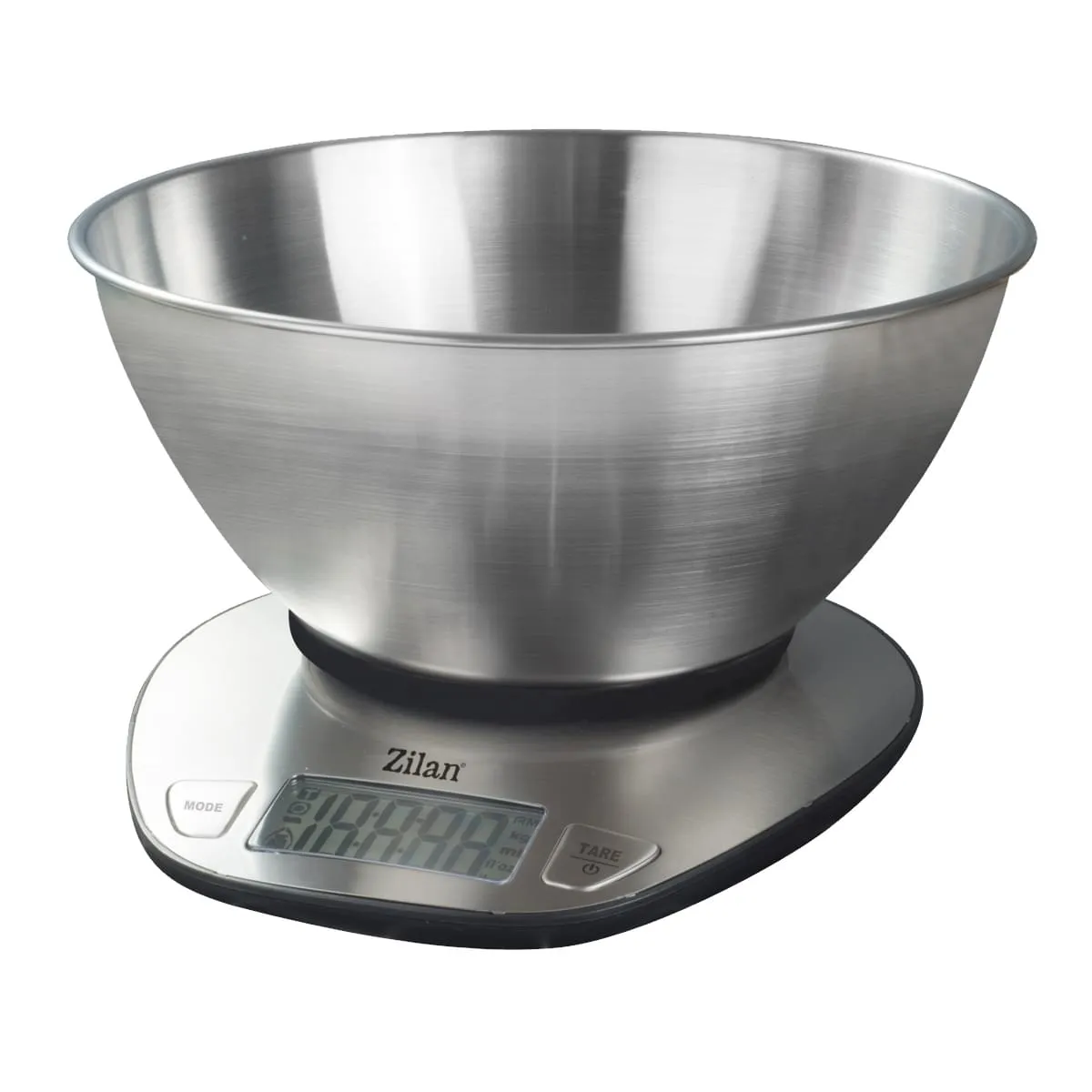 Cantar alimentar digital Zilan ZLN2960 cu bol inox 2L - capacitate 5kg, ecran LED, functie Tara