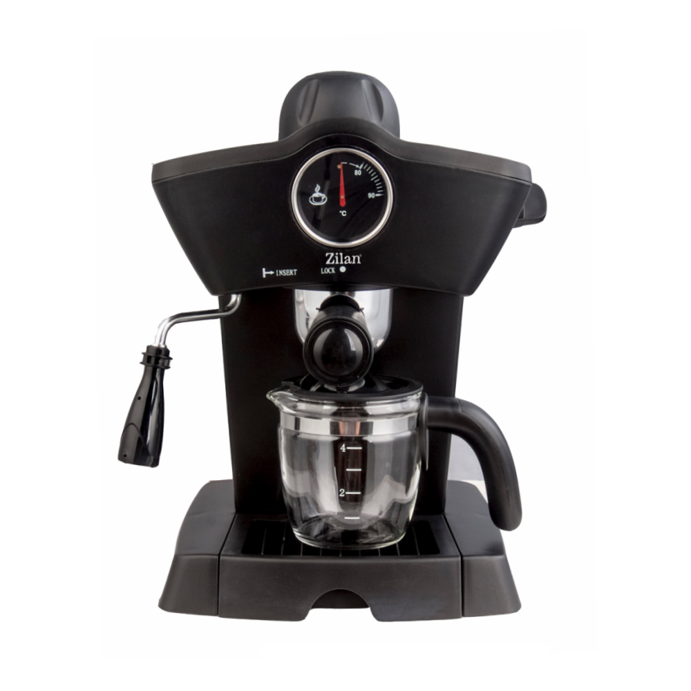 Espressor manual Zilan ZLN2854, 800W, 240ml, pompa 3.5 bar, termometru, negru