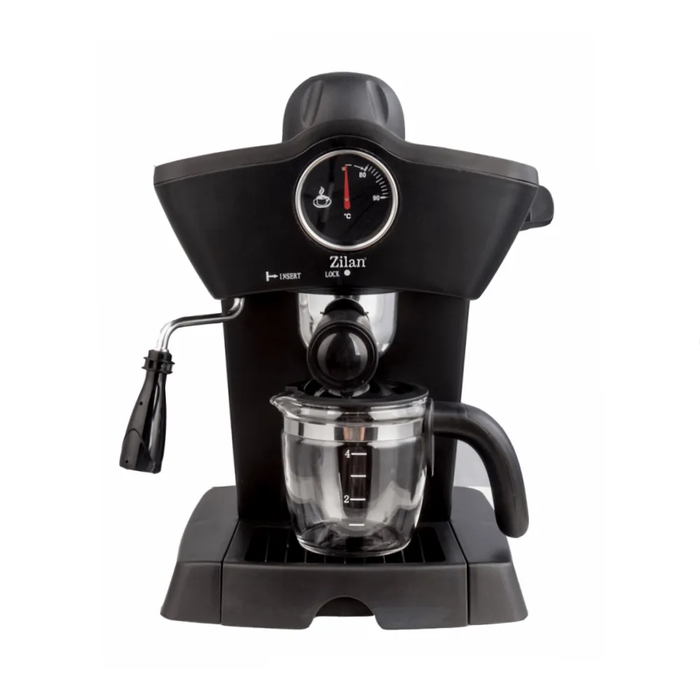 Espressor manual Zilan ZLN2854, 800W, 240ml, pompa 3.5 bar, termometru, negru