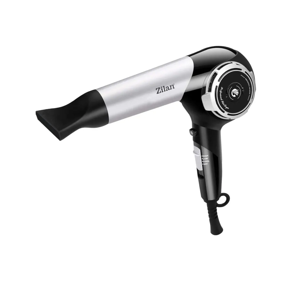 Uscator de par profesional ZILAN ZLN2946 1800W cu functie ionica anti-frizz si tehnologie turmalina-ceramica