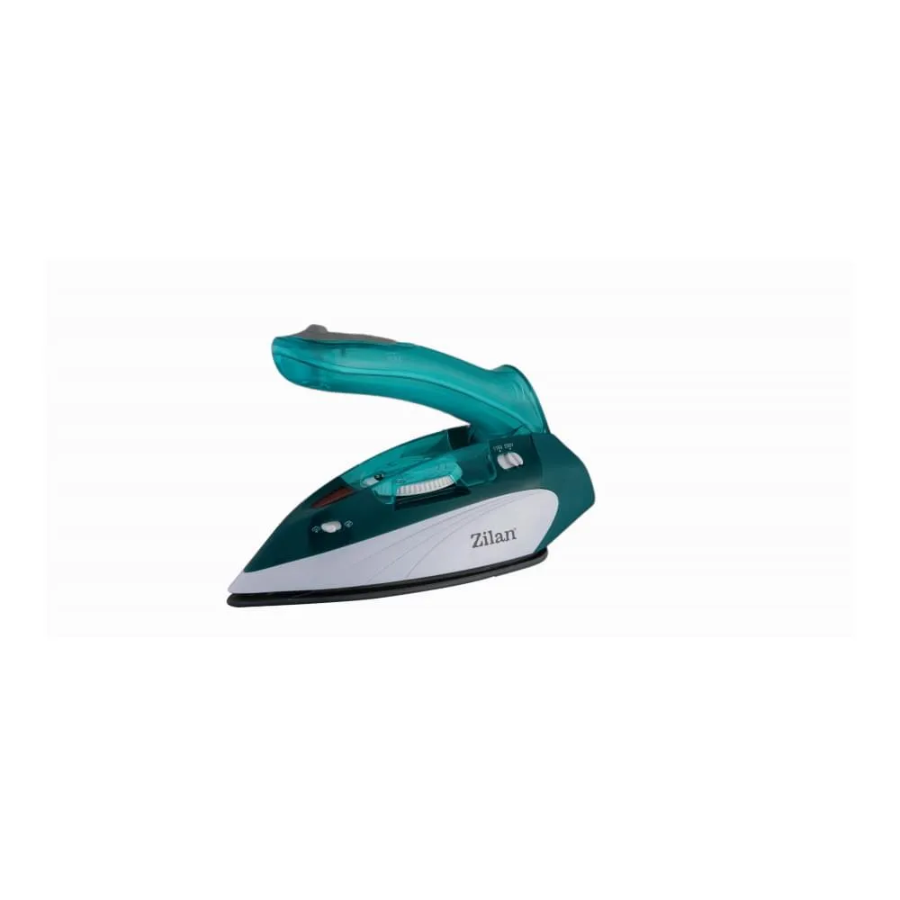 Fier de calcat cu abur Zilan ZLN4223, verde - 1100W, compact pentru calatorii, termostat reglabil