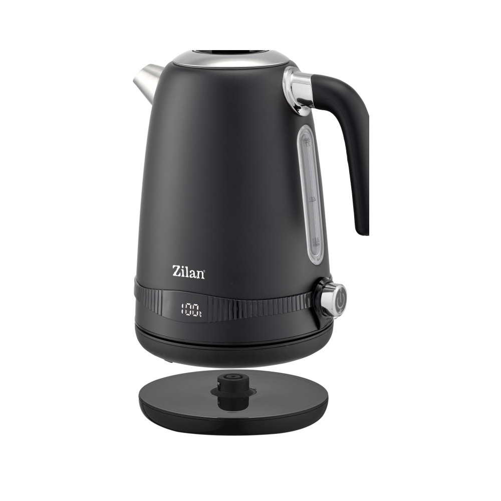 Fierbator electric premium Zilan ZLN1001, 7 niveluri temperatura 40-100°C, display digital, 1.7L, 2200W