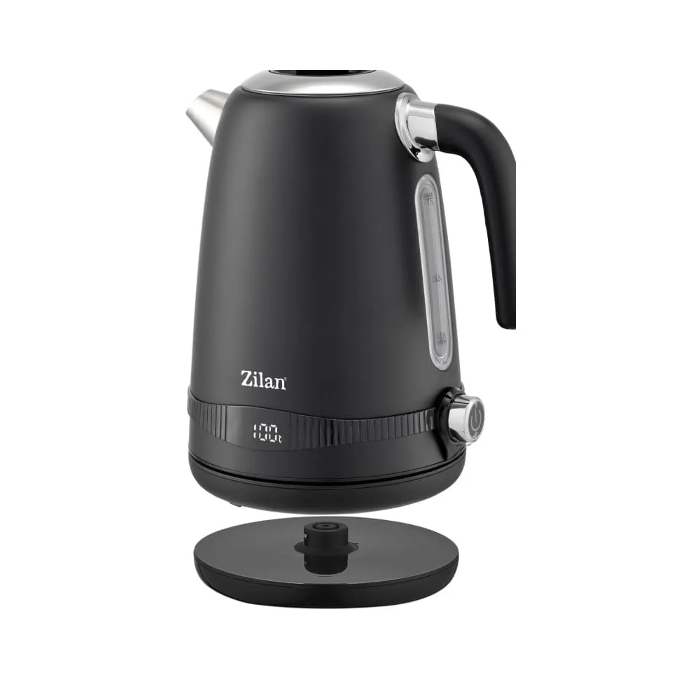 Fierbator electric premium Zilan ZLN1001, 7 niveluri temperatura 40-100°C, display digital, 1.7L, 2200W