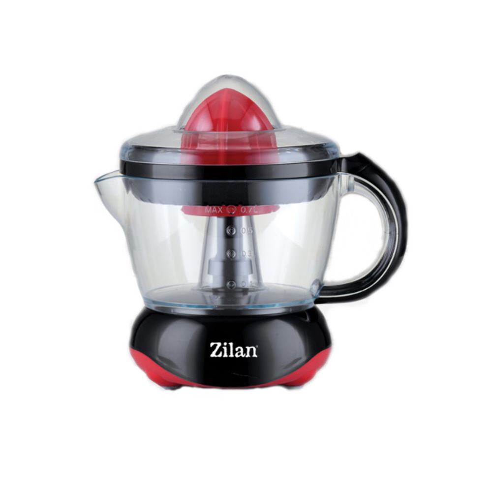 Storcator electric de citrice ZILAN ZLN-7825, 25W, capacitate 0.7L, functie reverse, negru/ rosu
