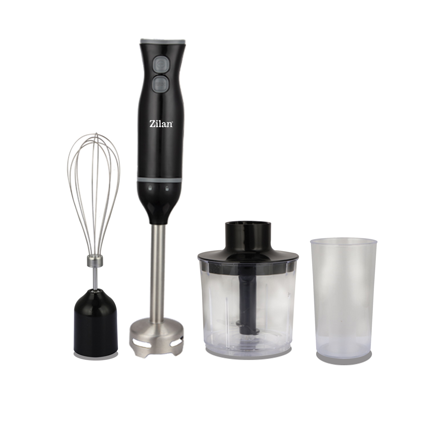 Mixer vertical Zilan ZLN5244, 250W, 2 viteze, set complet cu 4 accesorii, negru