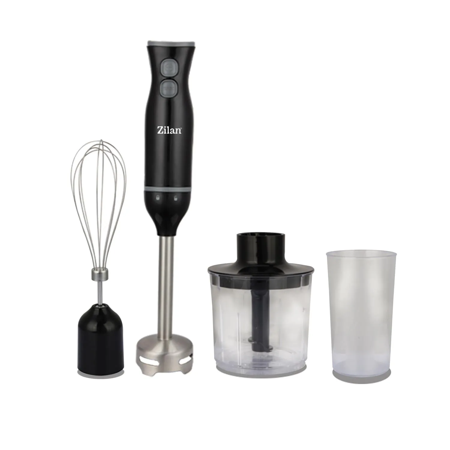Mixer vertical Zilan ZLN5244, 250W, 2 viteze, set complet cu 4 accesorii, negru