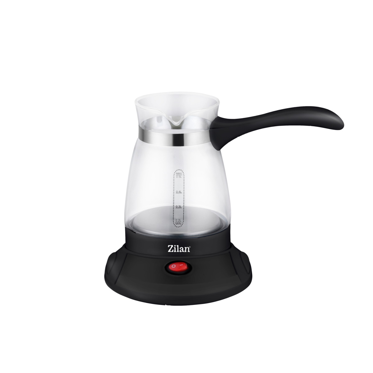 Ibric electric Zilan ZLN4940 - 600W, capacitate 500ml (6 cesti), corpul transparent, baza detasabila