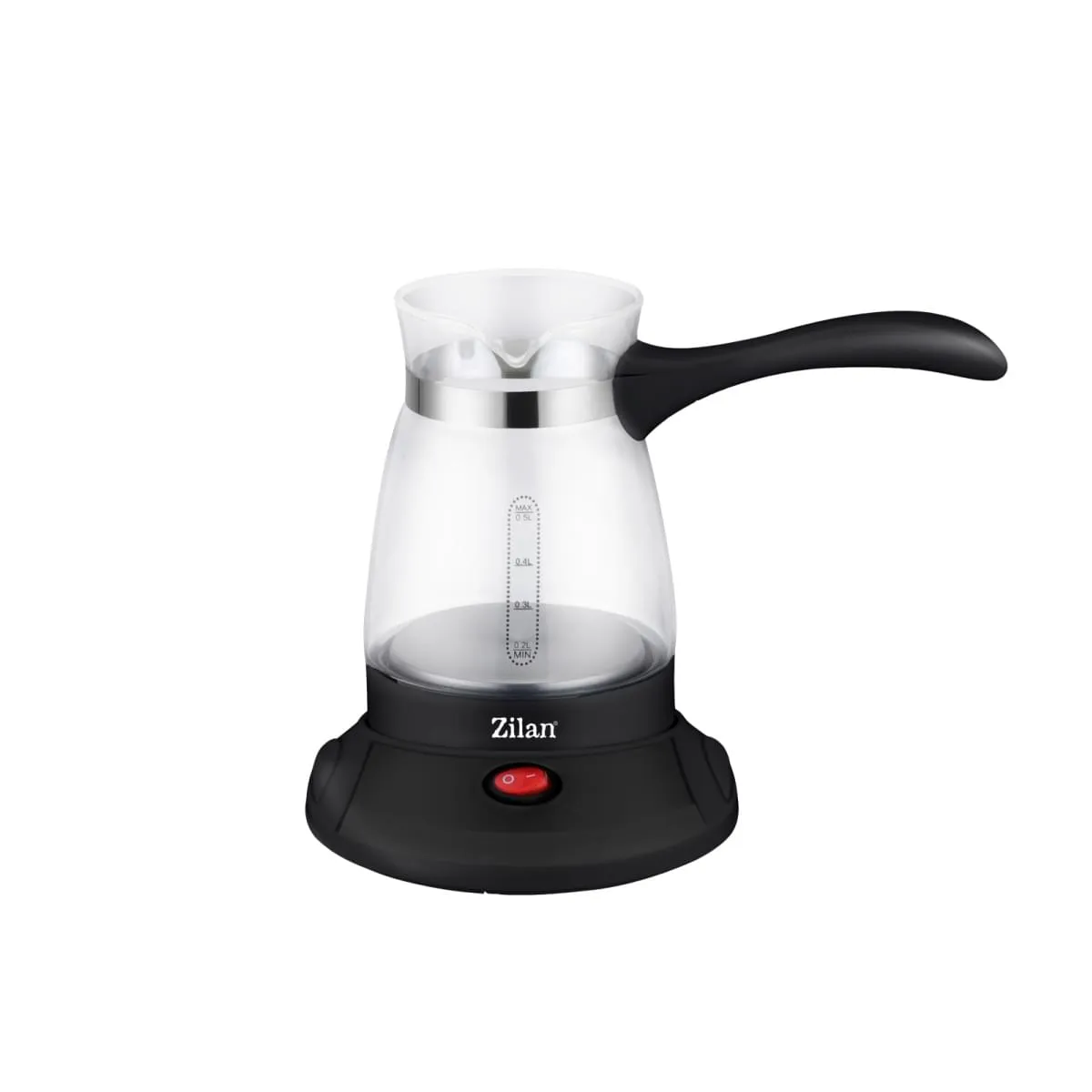 Ibric electric Zilan ZLN4940 - 600W, capacitate 500ml (6 cesti), corpul transparent, baza detasabila
