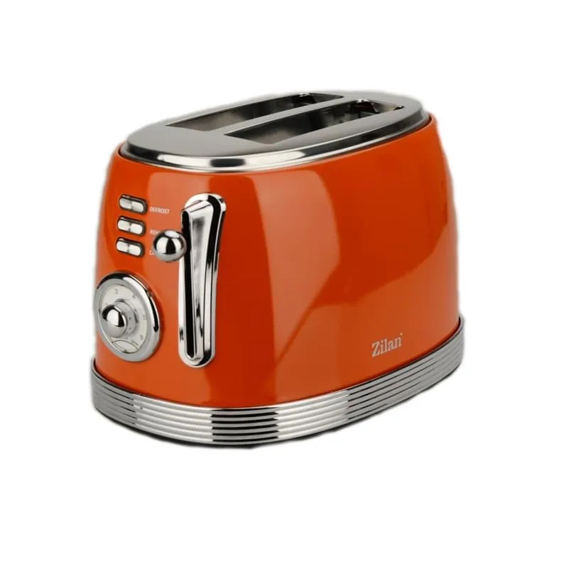Prajitor de paine Retro Zilan ZLN7040, rosu, 850W, 6 trepte prajire, functii dezghetare si reincalzire