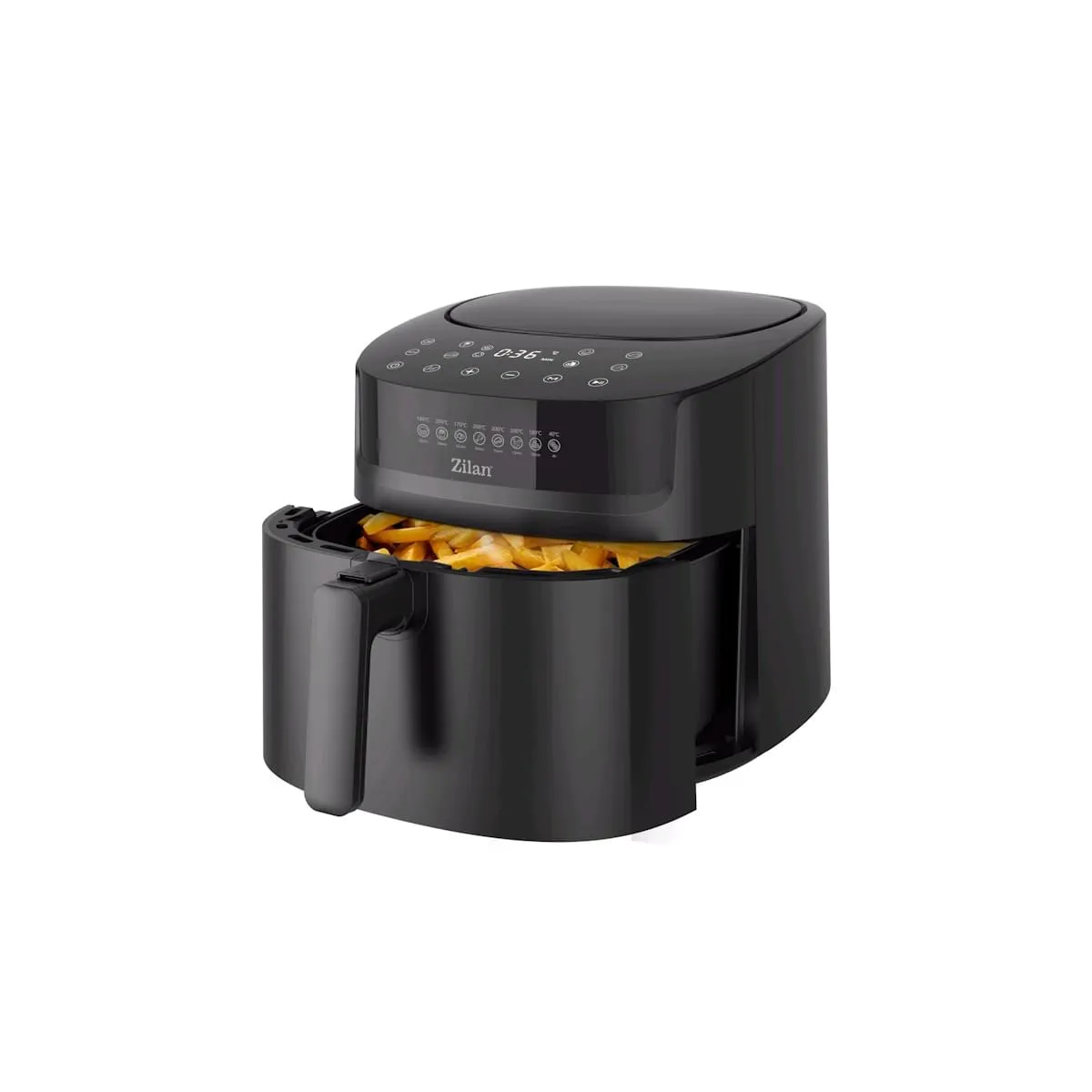 Friteuza cu aer cald Zilan ZLN7999, 6.5L, 1800W, ecran digital, panou tactil - gatire sanatoasa fara ulei
