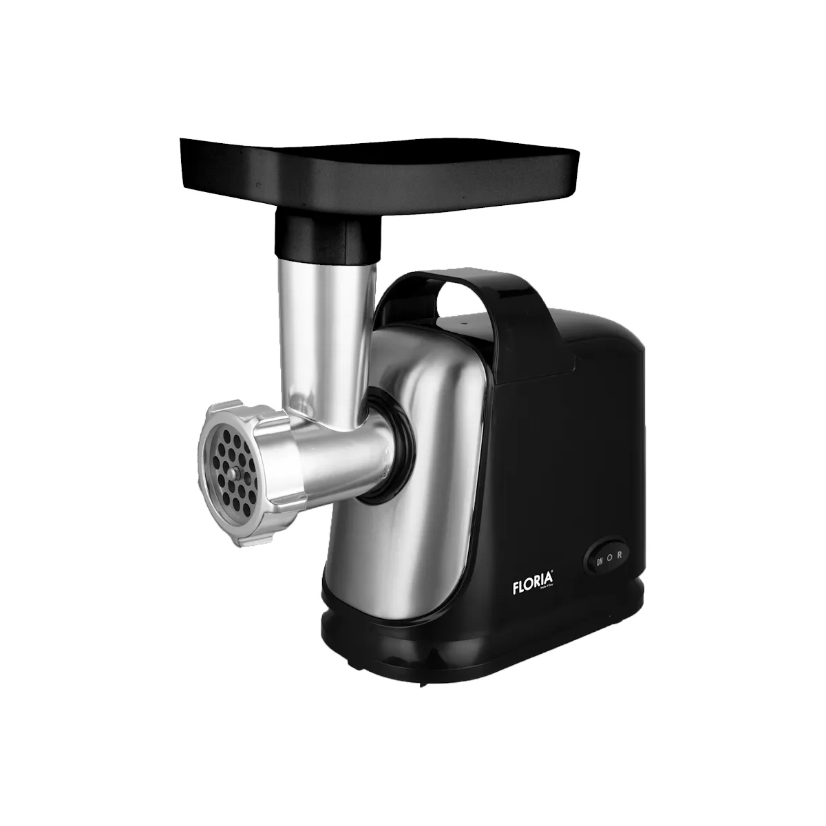 Masina de tocat Floria ZLN7965, 1300W - neagra cu functie revers si 2 site, lama otel inox