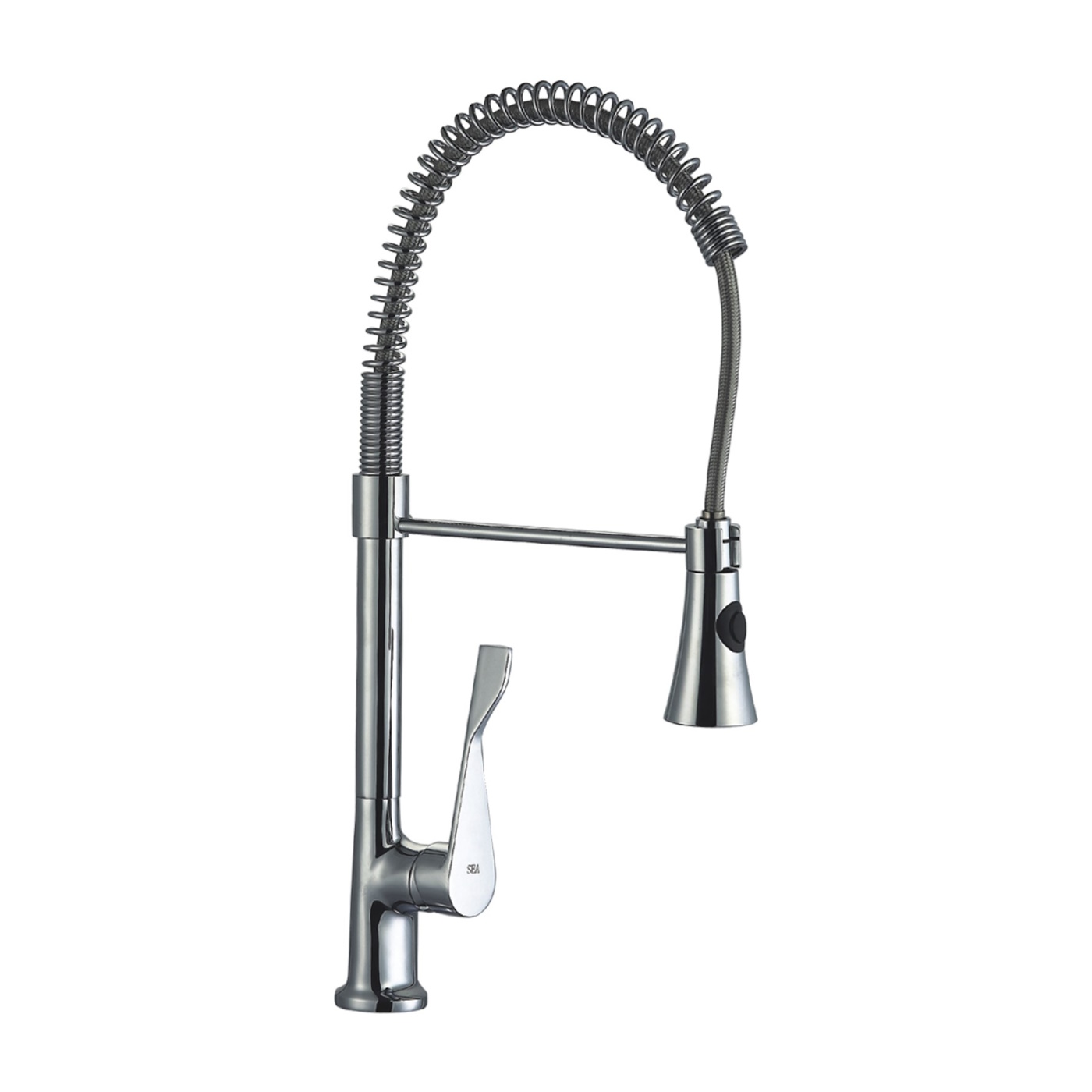 Baterie bucatarie Z-Inox ZLN8153, cu gat flexibil 45cm - corp alama cromata, dubla functie stropire