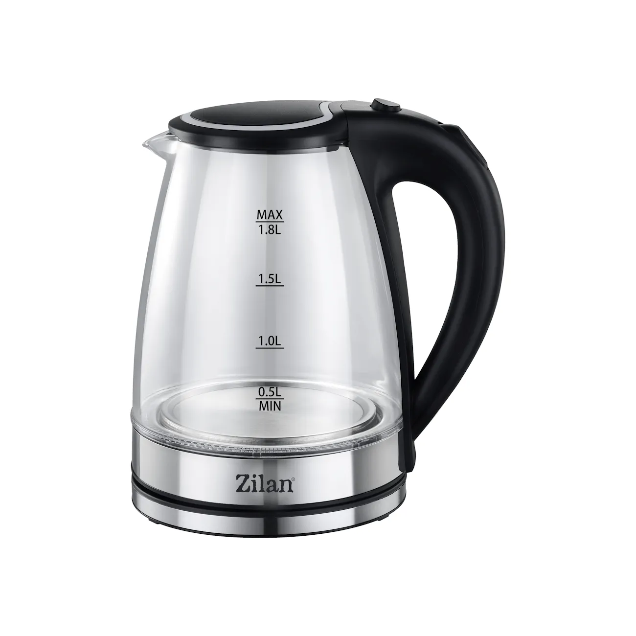Fierbator Electric Zilan ZLN8115 - 1800W, 1.8L, sticla transparenta cu oprire automata