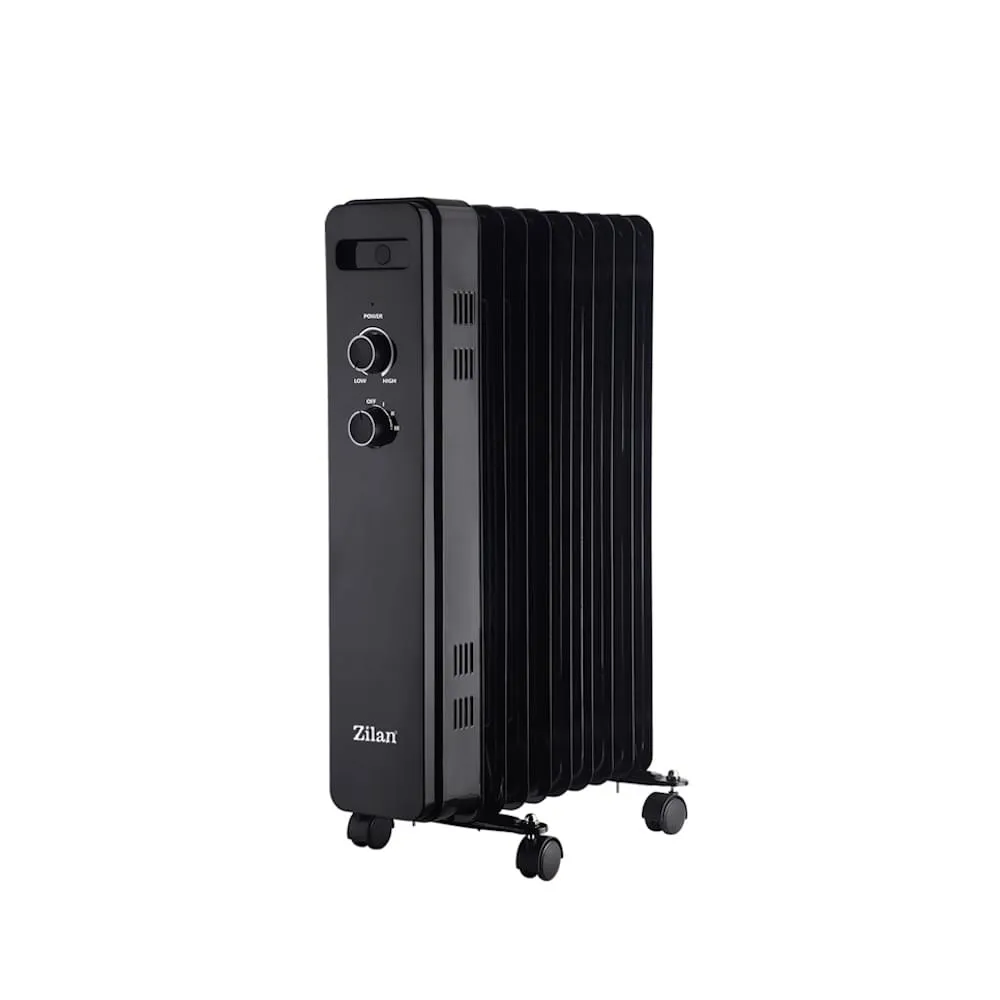 Calorifer electric cu ulei Zilan ZLN8443 - 2000W, 9 elementi, termostat reglabil, portabil