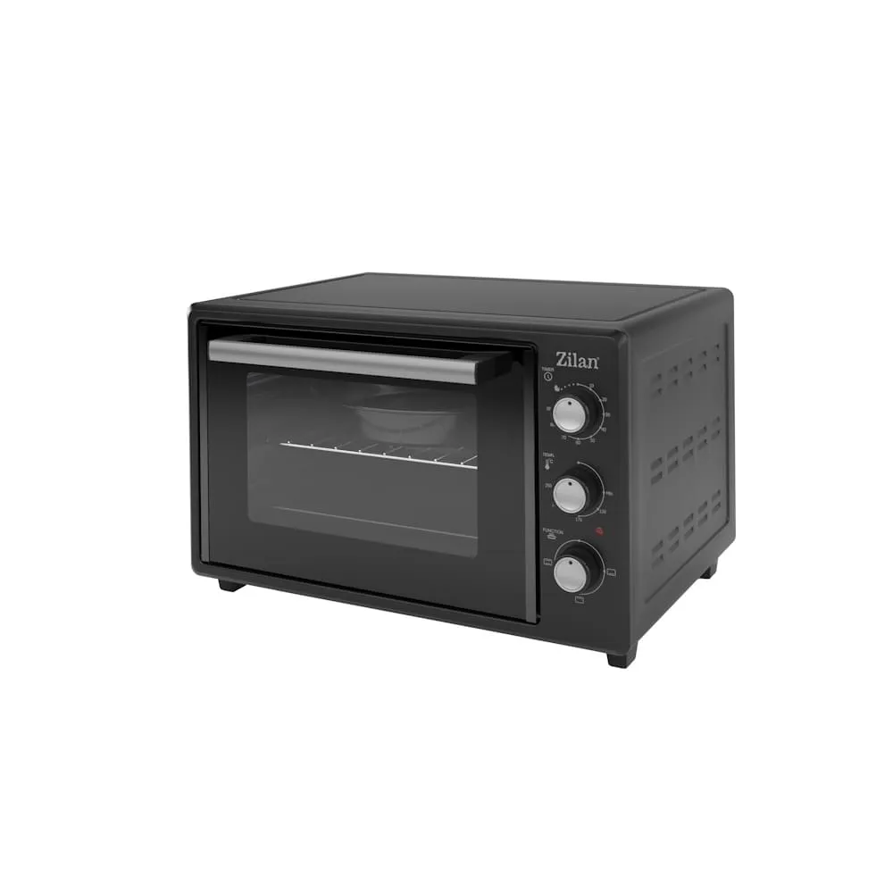 Cuptor electric Zilan ZLN8894 - 35L, 1800W, termostat 250°C, geam dublu, negru