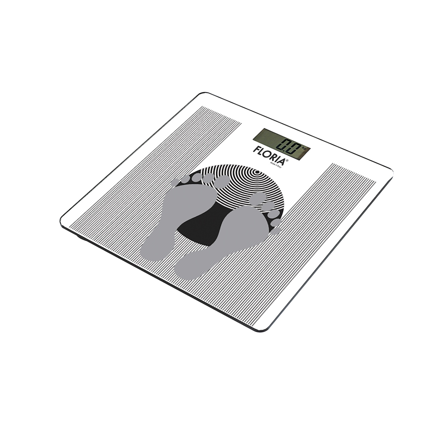 Cantar electronic digital Floria ZLN7682 - capacitate 150kg, pornire automata, design modern, gri