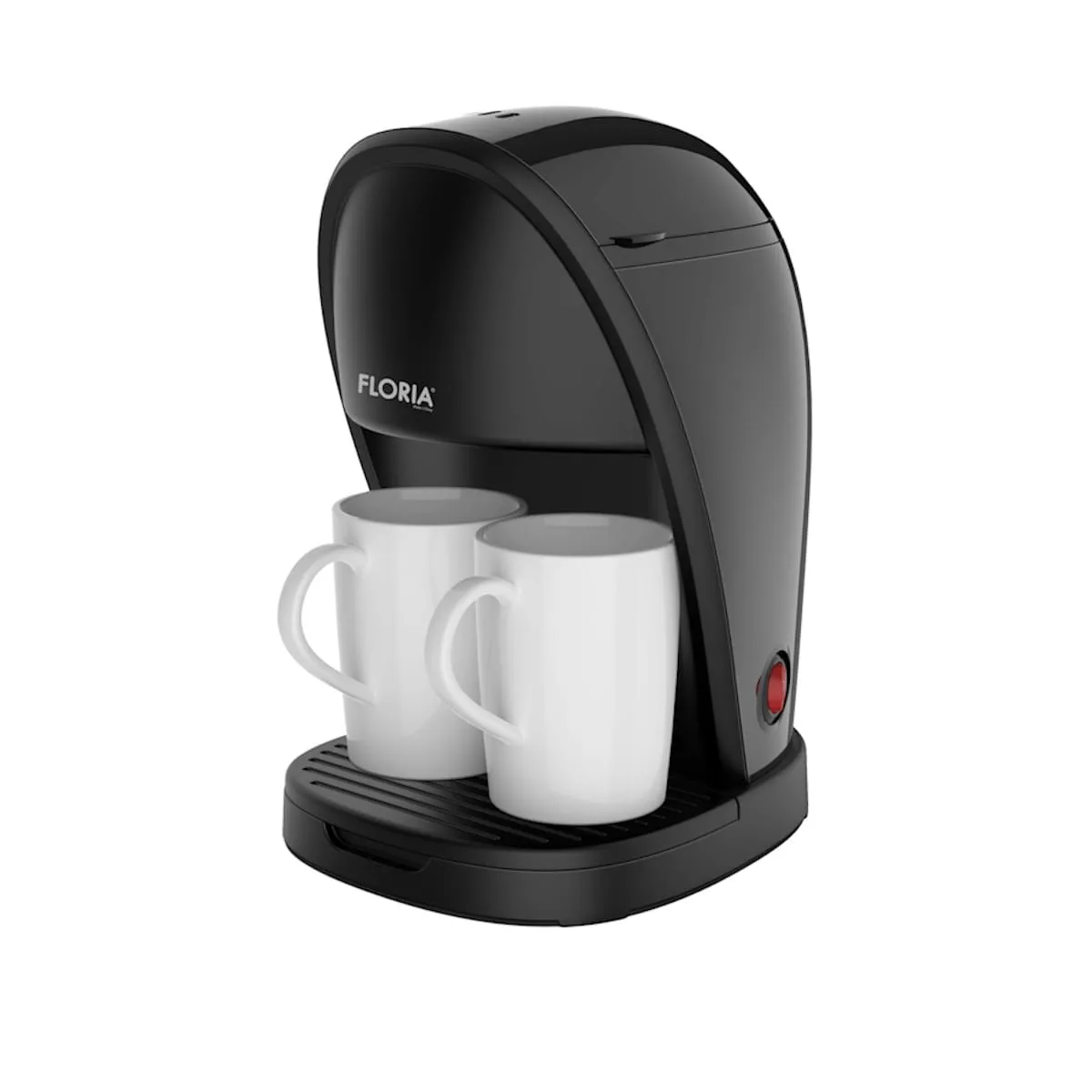 Aparat de cafea Floria ZLN9297 - compact 450W cu filtru nailon, 2 cani incluse, design negru