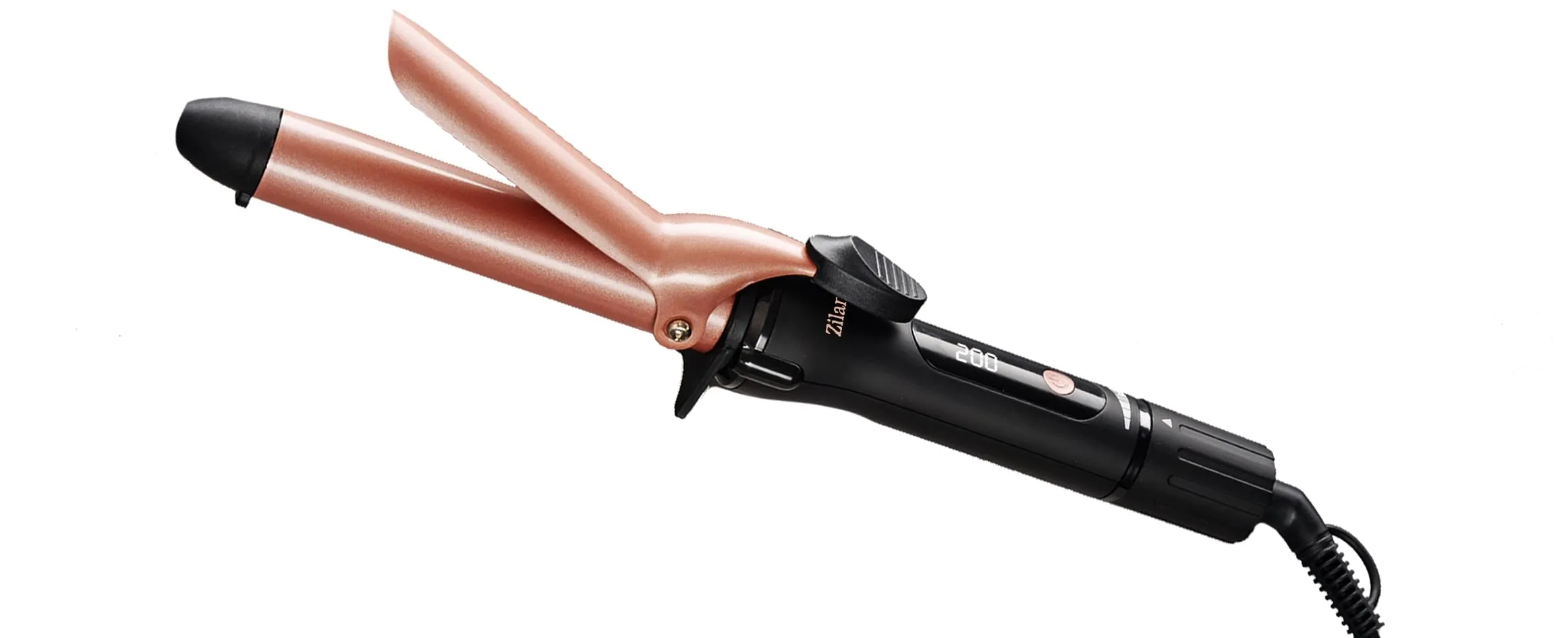 Ondulator Profesional Zilan ZLN9532, cu clips - 25mm, temperatura reglabila 120-200°C, negru/ roz, 30W