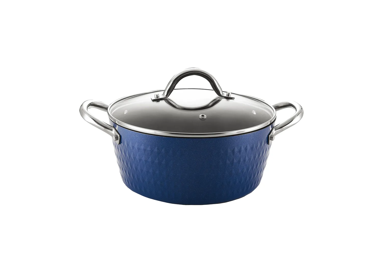 Oala cu capac Zilan ZLN9617 Diamond - 24 cm, 4 L, baza inductie, ceramica + inox, 6 straturi
