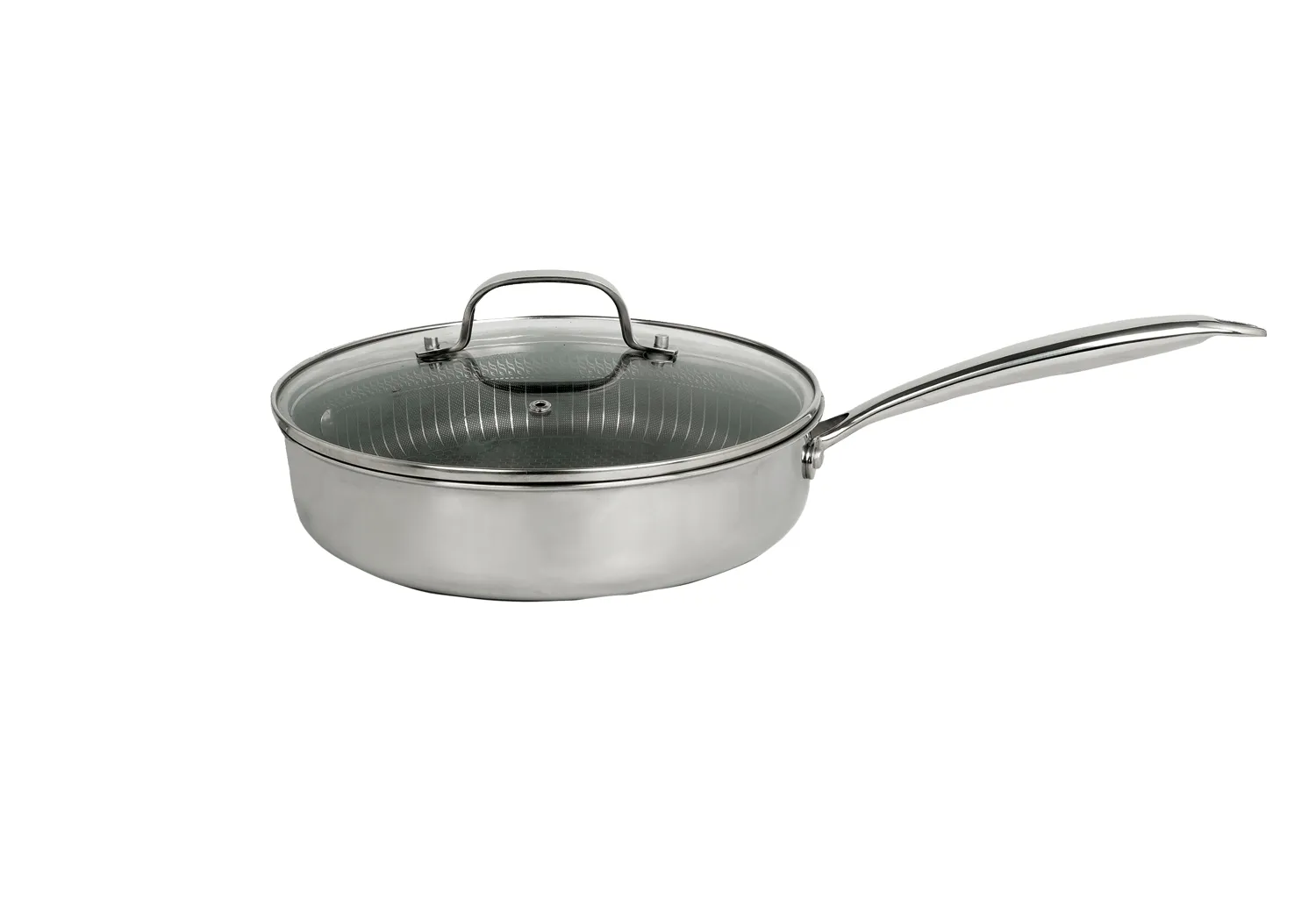 Tigaie inalta Zilan ZLN9679 Triply inox 26cm cu capac - tehnologie antiaderenta Premium