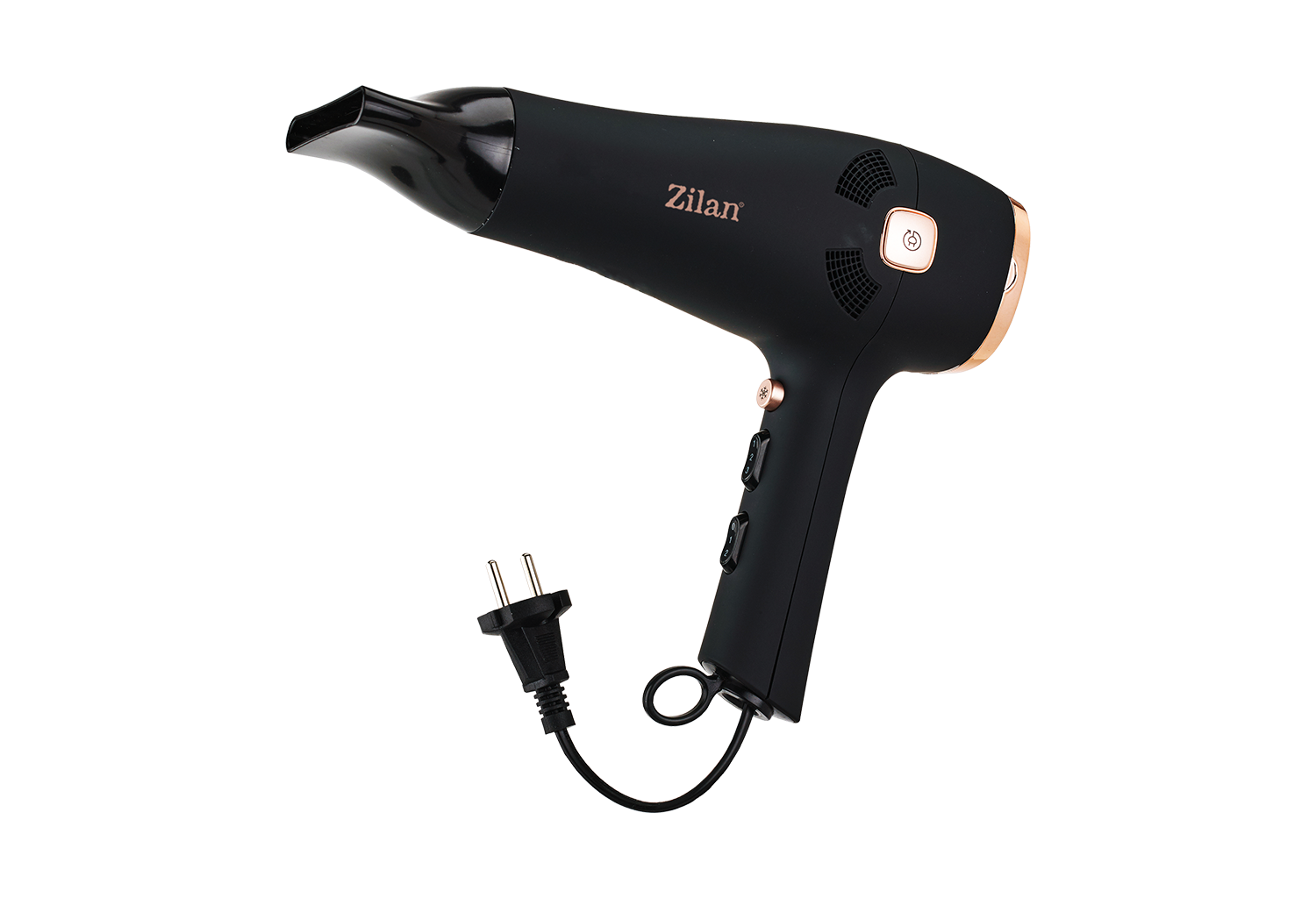 Uscator de par profesional Zilan ZLN9143, 2000W, tehnologie ionica, 3 trepte temperatura, concentrator si difuzor incluse